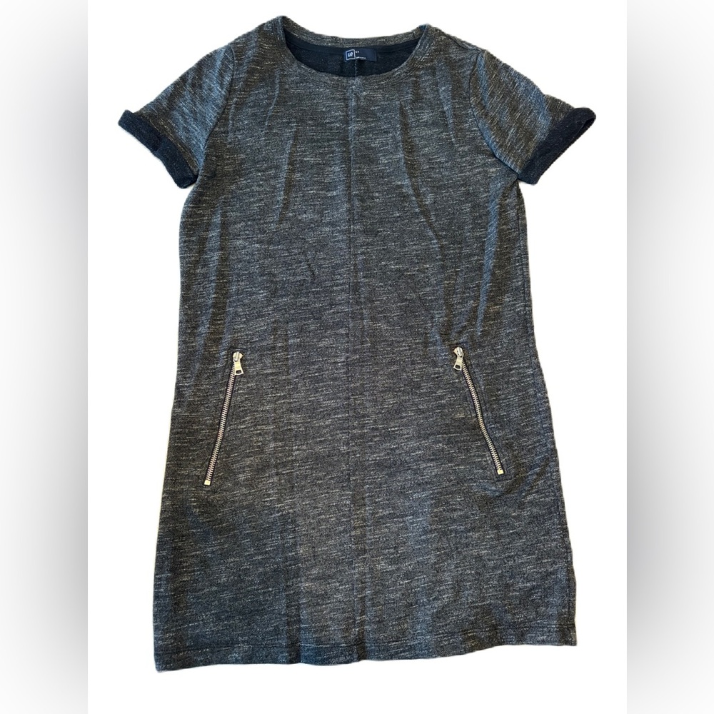 GAP Charcoal Dress with Zipper Accents - Size S